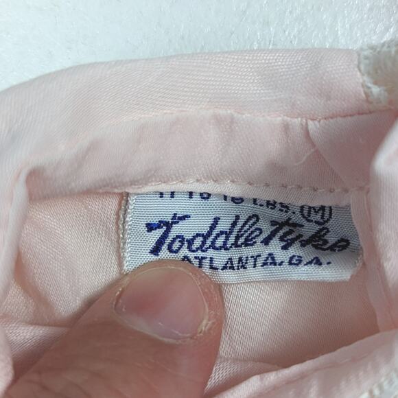 Vtg Toddle Tyke Top Baby Girls Sz 0-6m Pastel Pink Spring Dainty 60s/70s - Picture 4 of 4